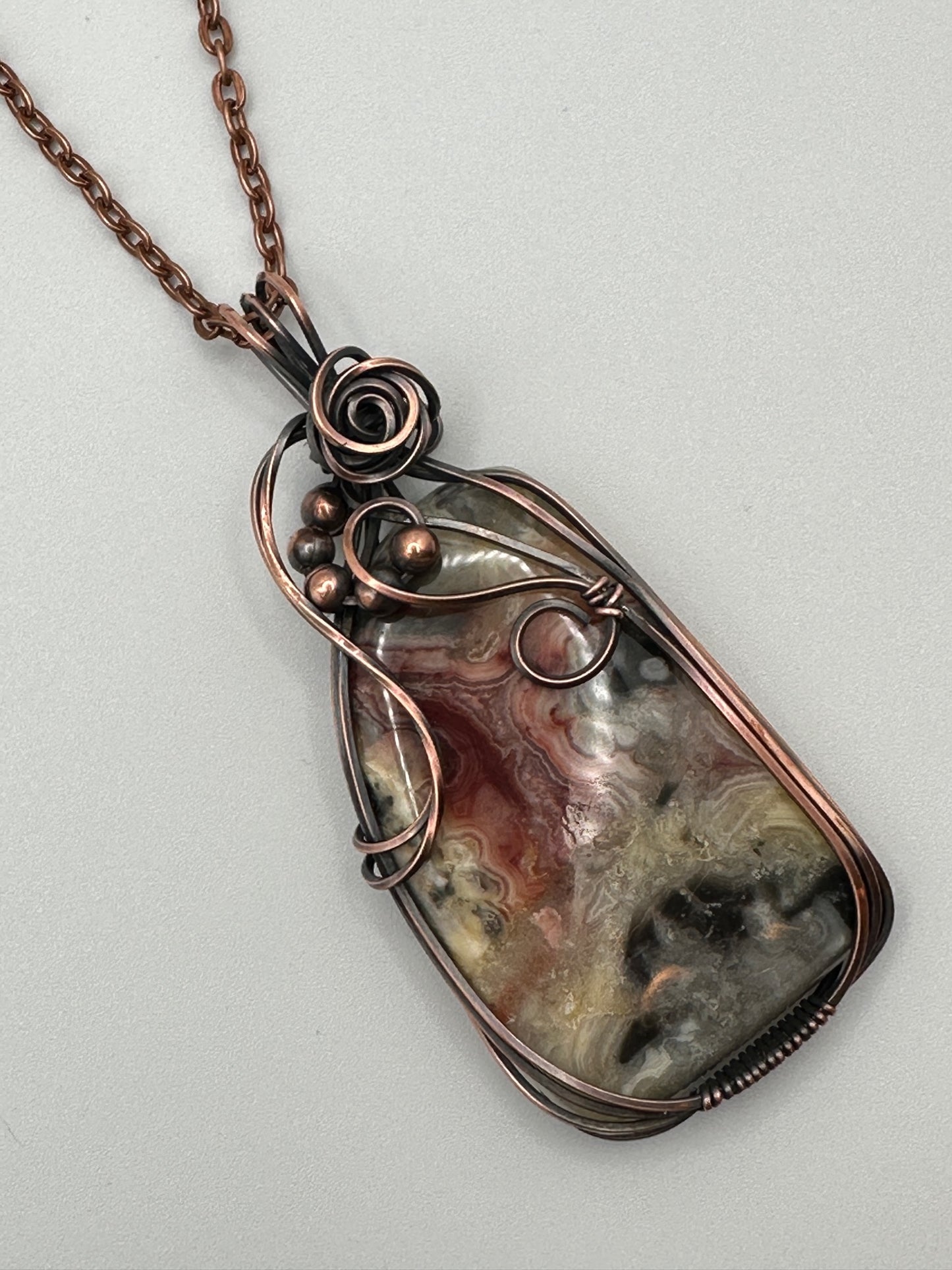 Crazy Lace Agate Wire Wrapped Statement Piece