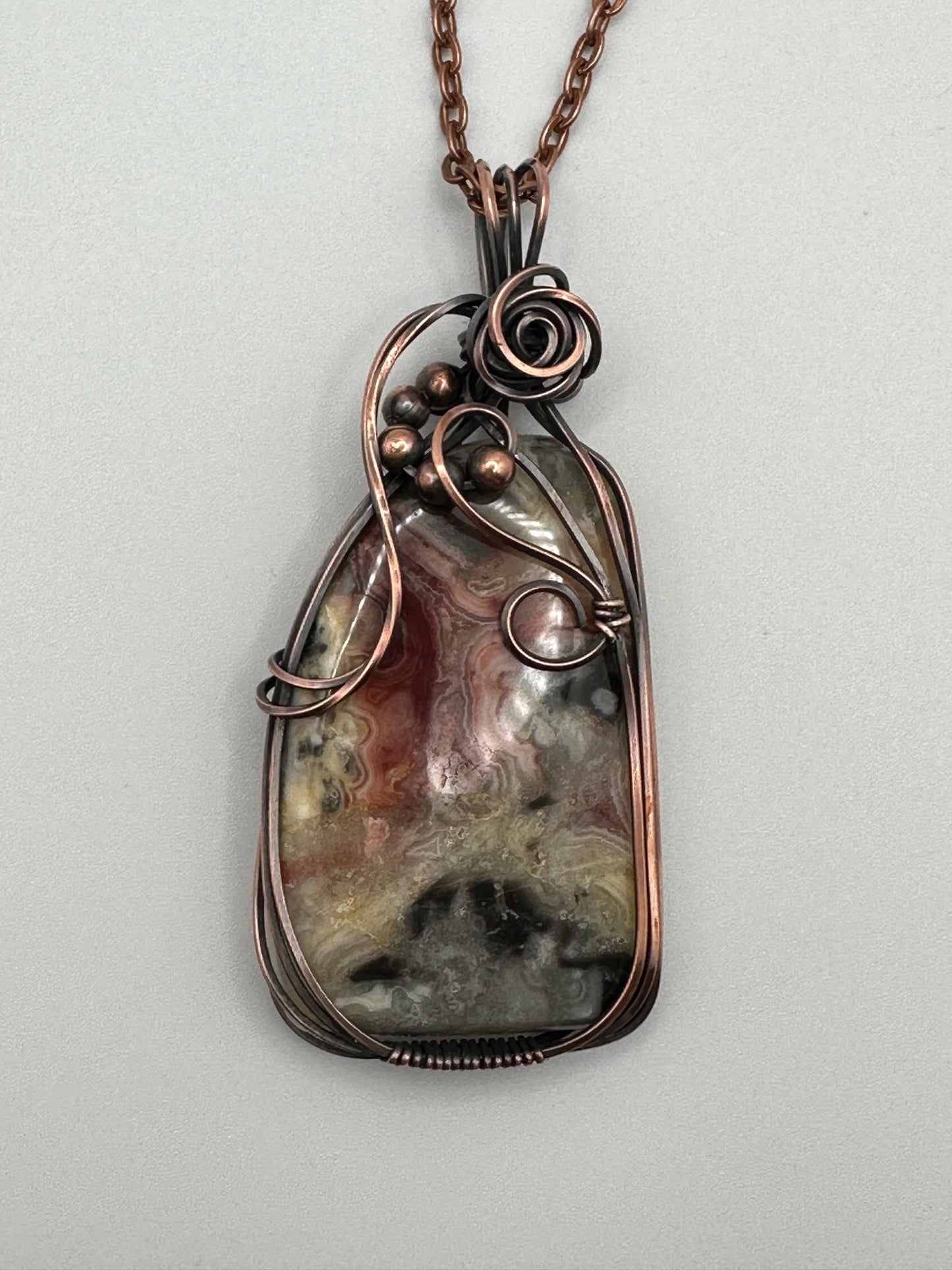 Crazy Lace Agate Wire Wrapped Statement Piece