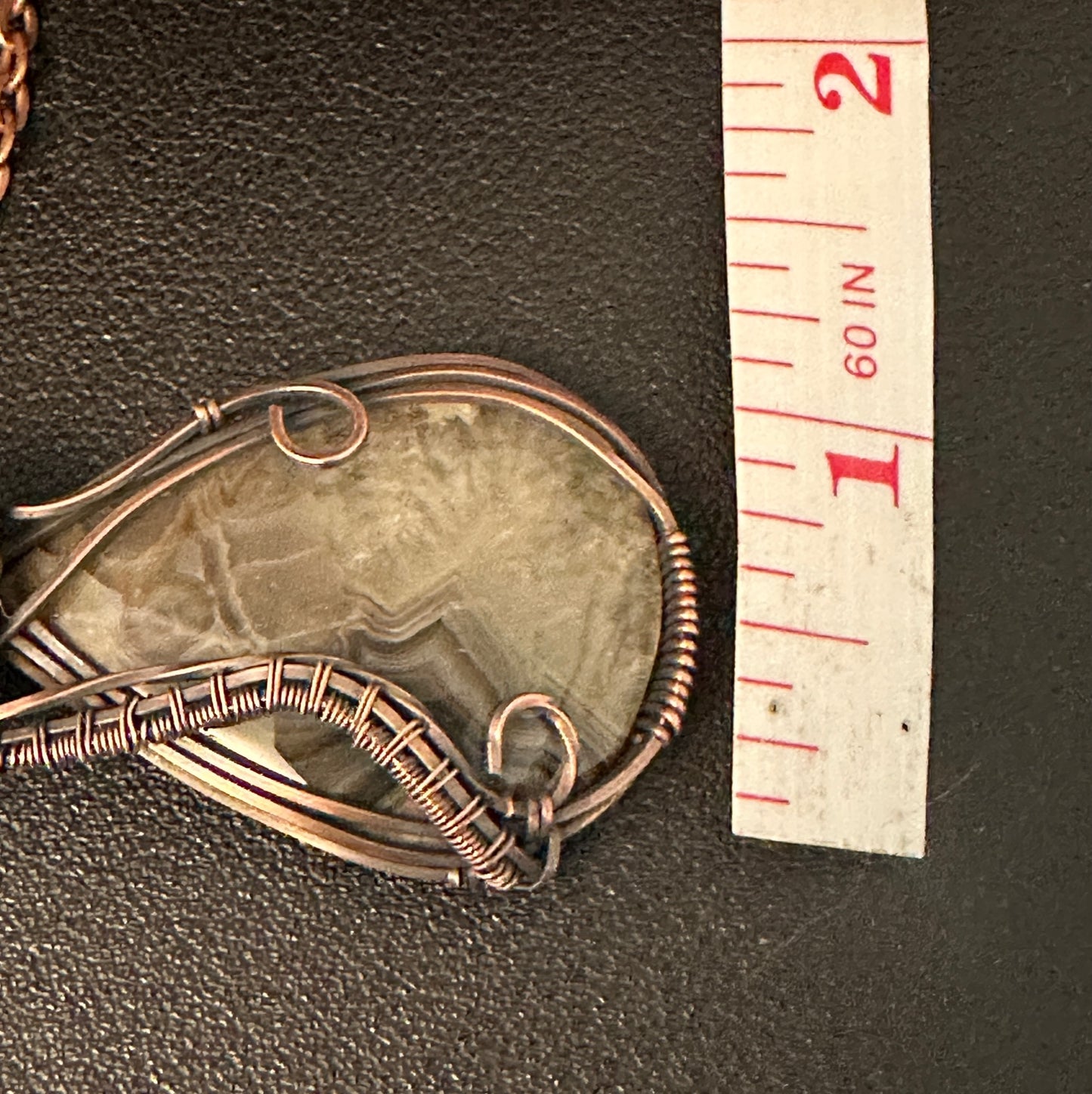 Agate Teardrop Handmade Wire Wrapped Pendant