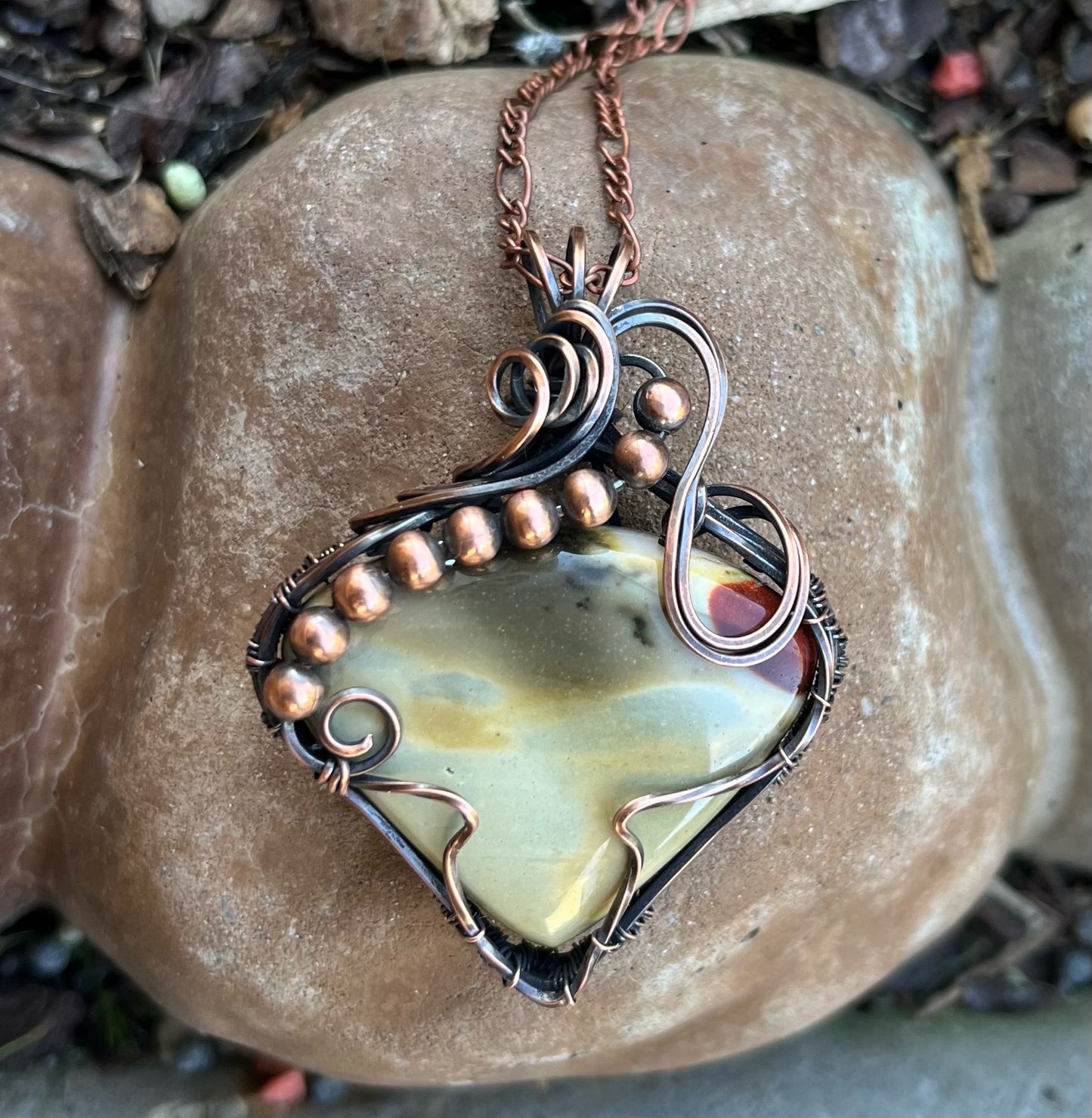 Handmade Wire Wrapped Natural Gemstone Statement Piece