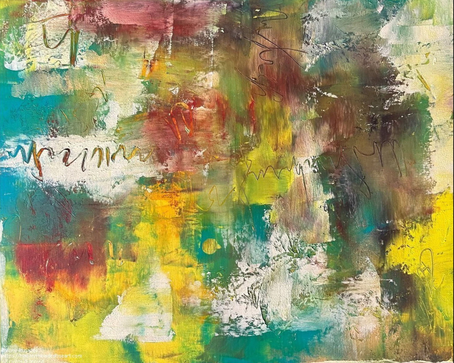 Contemporary Art Work | Cold Wax and Oil Painting