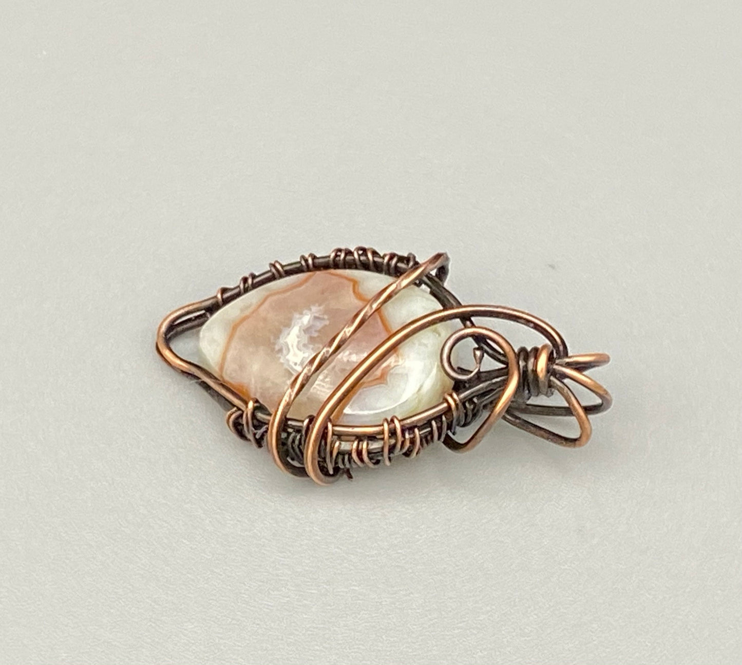 Lovely Teardrop, Agate Pendant, necklace, delicate, lightweight