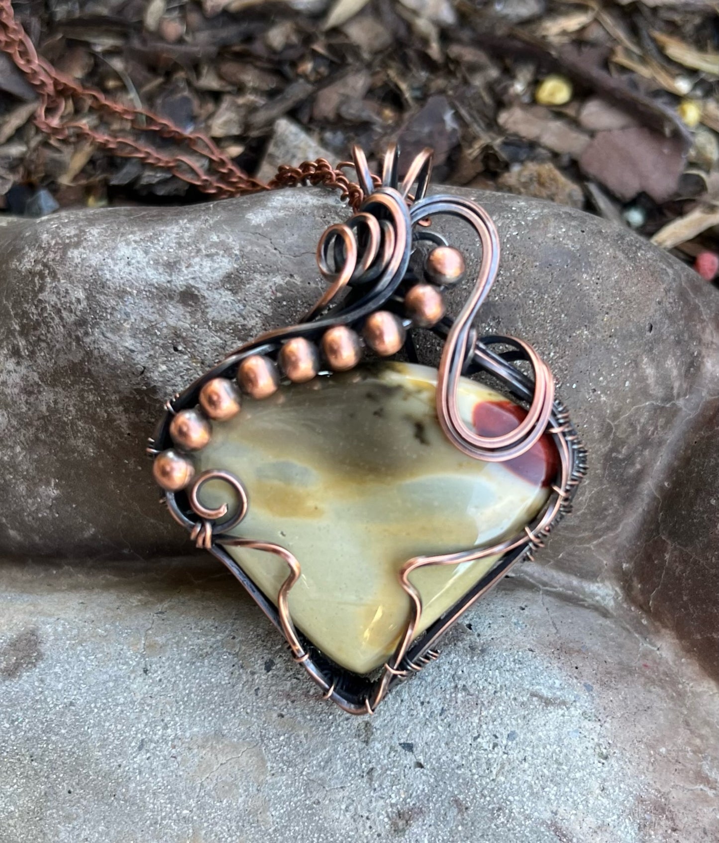 Handmade Wire Wrapped Natural Gemstone Statement Piece