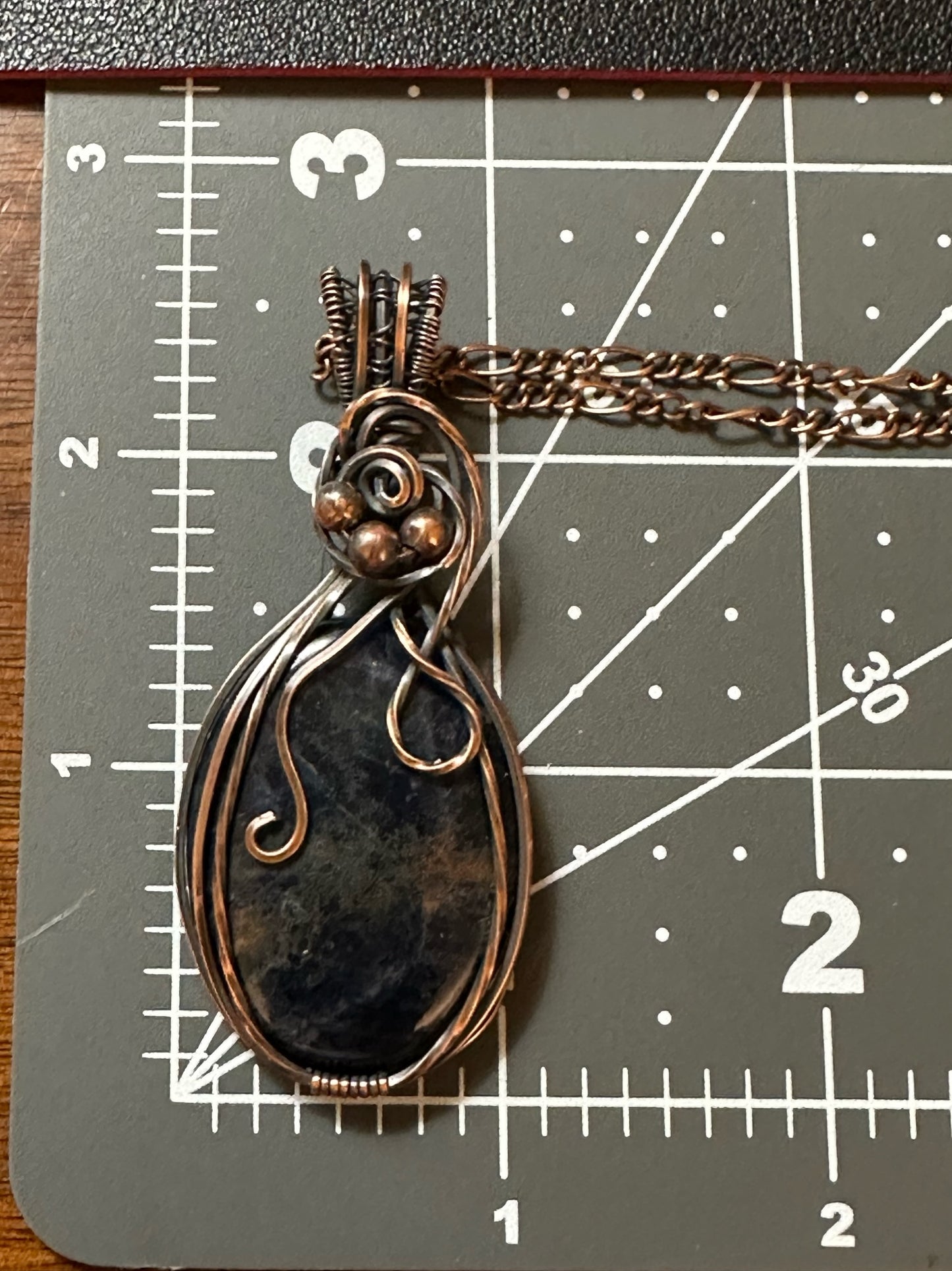 Oval Sodalite Handmade Wire Wrapped Pendant