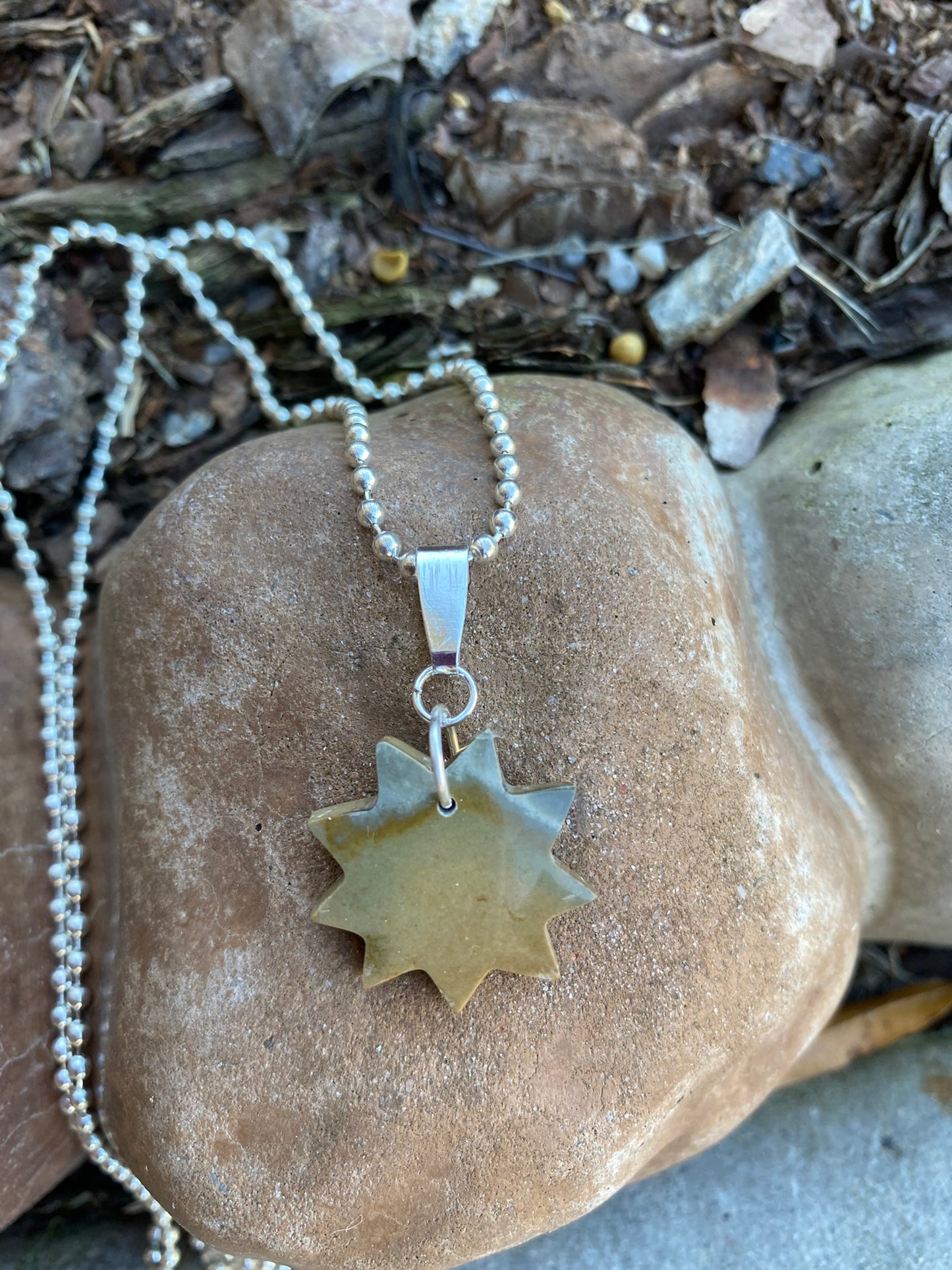 Nine Pointed Star Crystal Necklace | Baha'i Pendant
