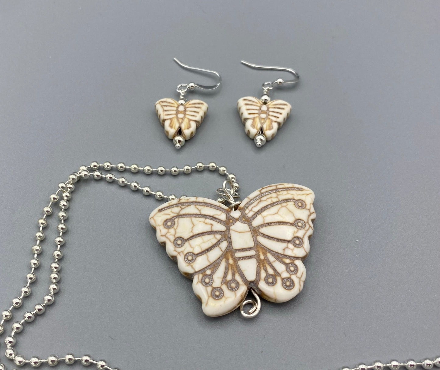 Butterfly Necklace and Earring Sets | Various Colors