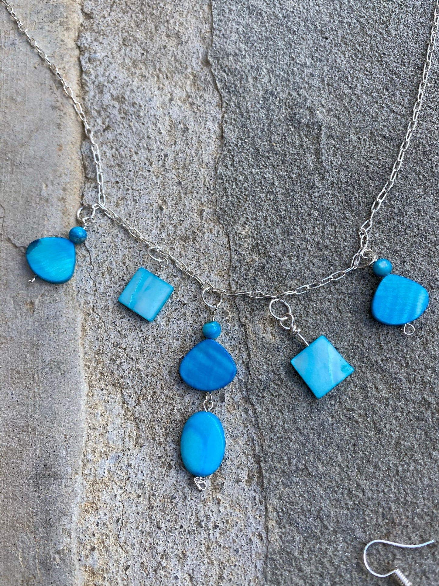 Mother of Pearl Necklace and Earring Set