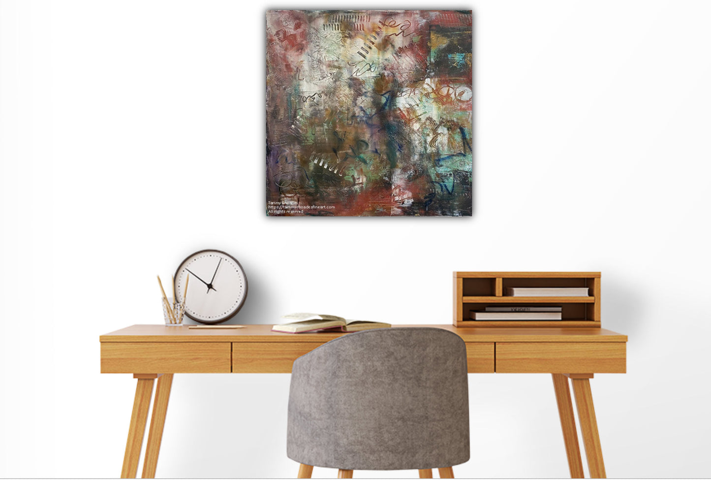 Cold Wax and Oil Painting | Contemporary Wall Art Decor