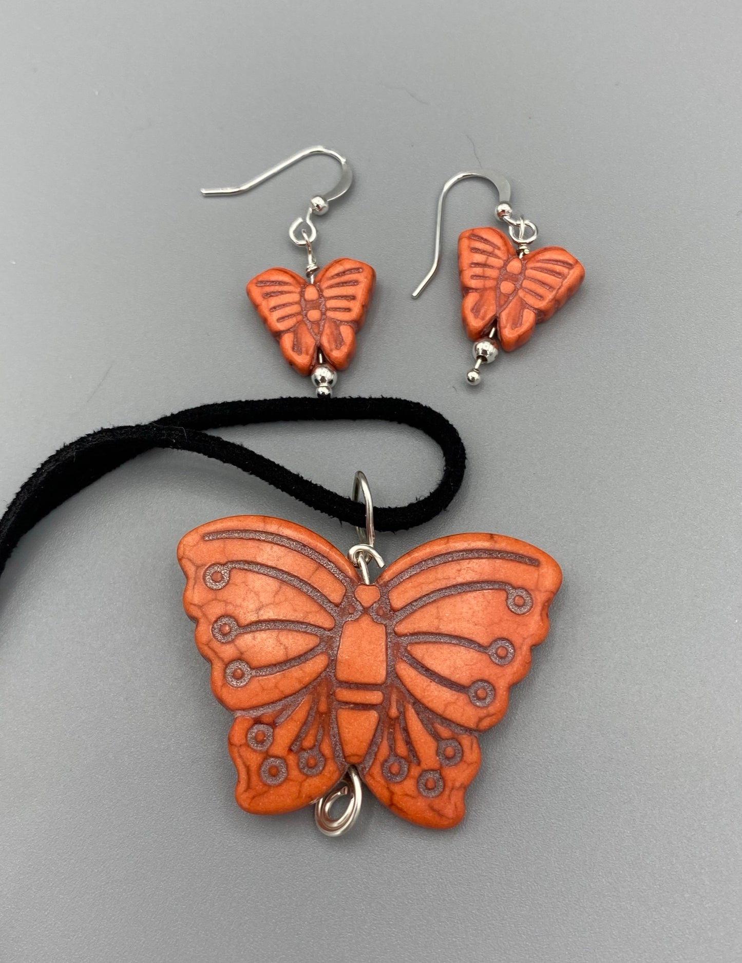 Butterfly Necklace and Earring Sets | Various Colors