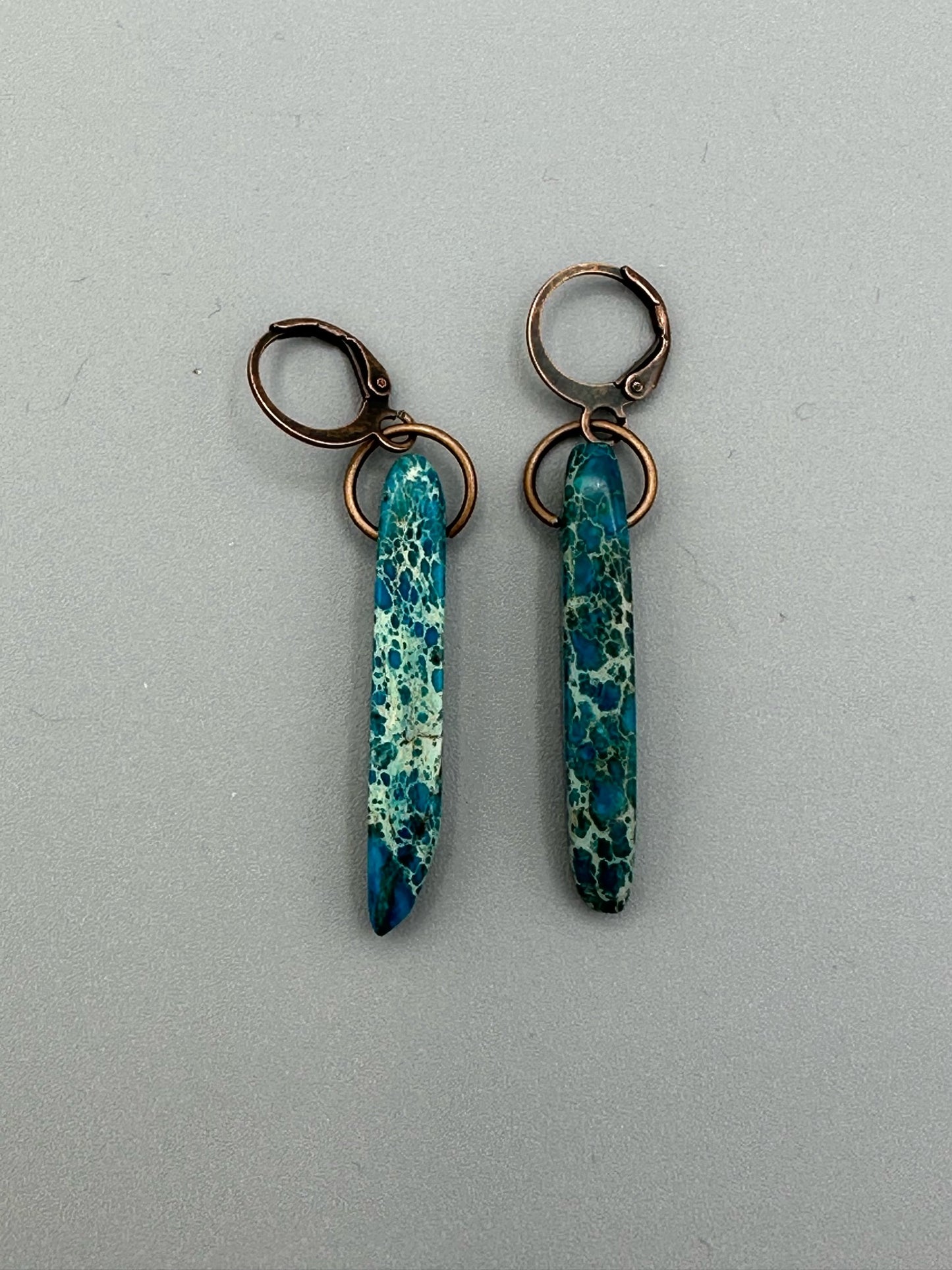 Handmade Turquoise Megnasite Earrings