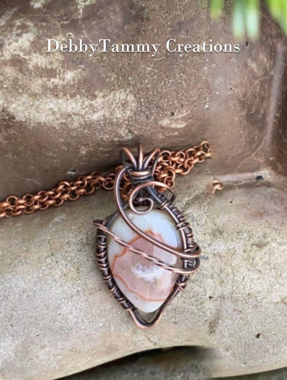 Lovely Teardrop, Agate Pendant, necklace, delicate, lightweight