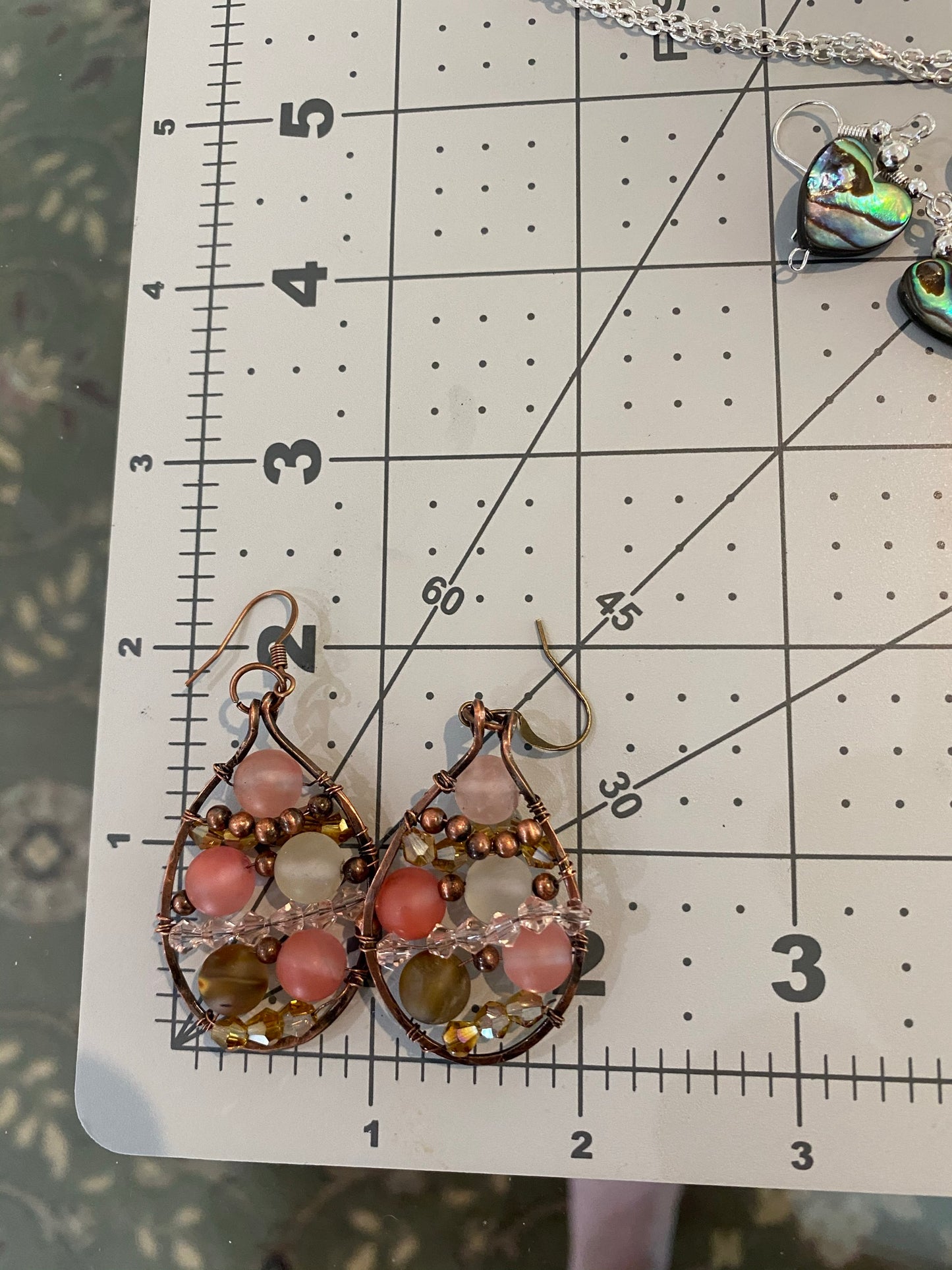 Pink Beaded Earrings