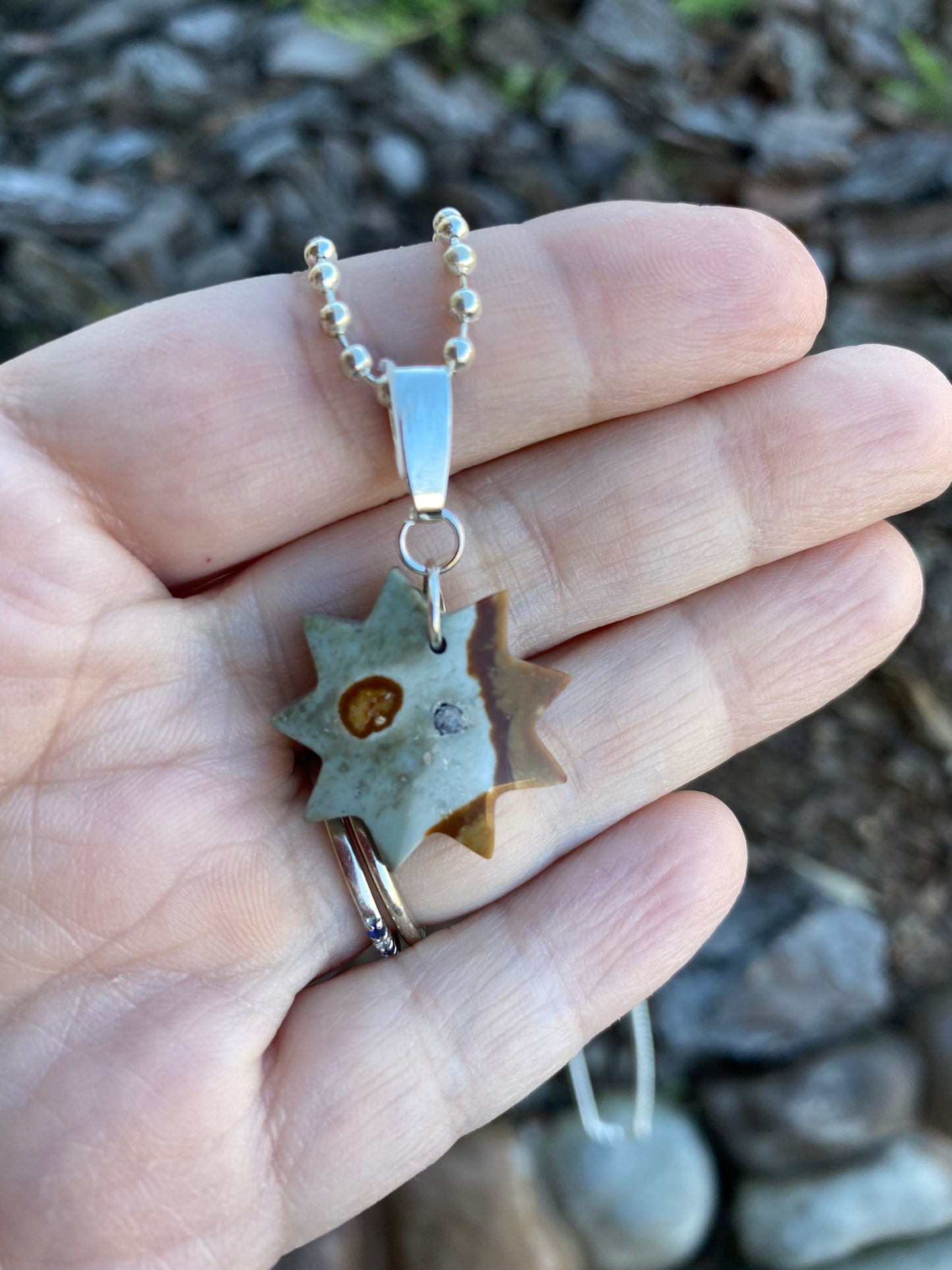 Nine Pointed Star Crystal Necklace | Baha'i Pendant