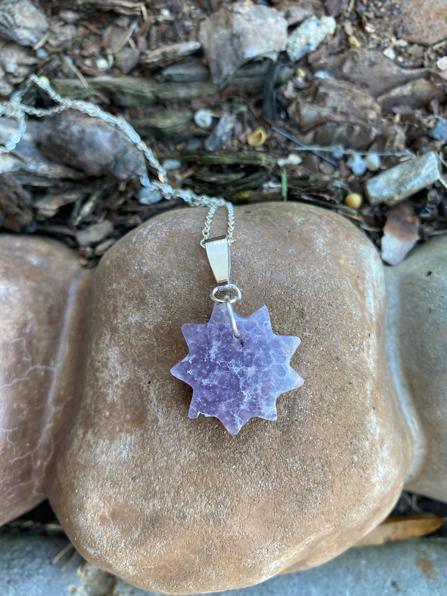 Nine Pointed Star Crystal Necklace | Baha'i Pendant