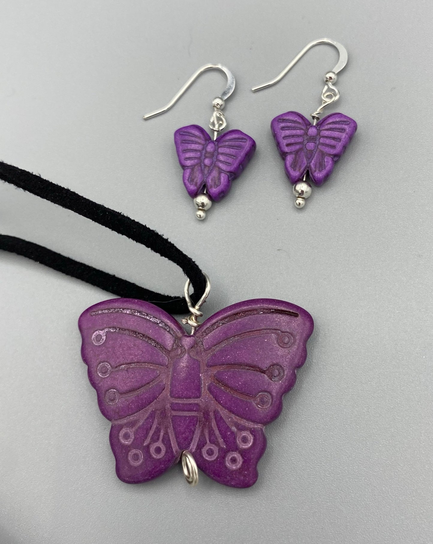 Butterfly Necklace and Earring Sets | Various Colors