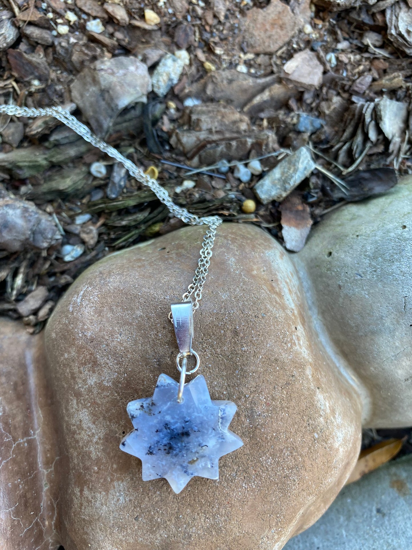 Nine Pointed Star Crystal Necklace | Baha'i Pendant
