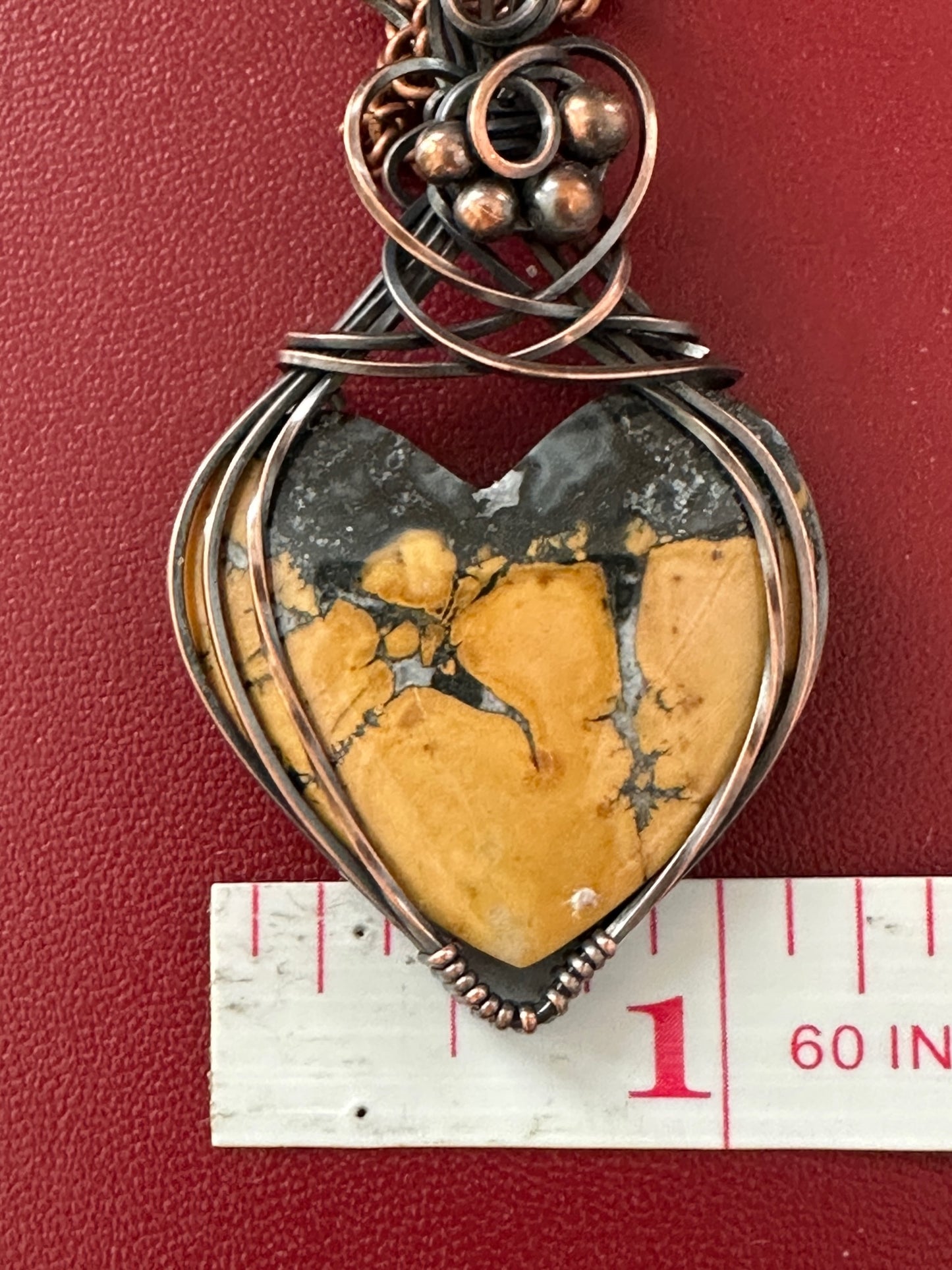 Mookaite Jasper Heart Shaped Pendant