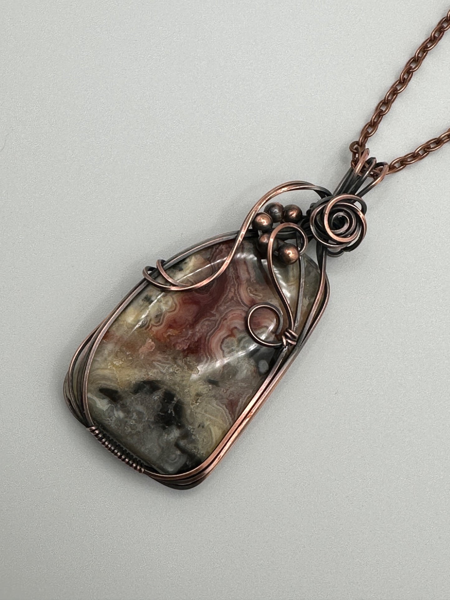 Crazy Lace Agate Wire Wrapped Statement Piece
