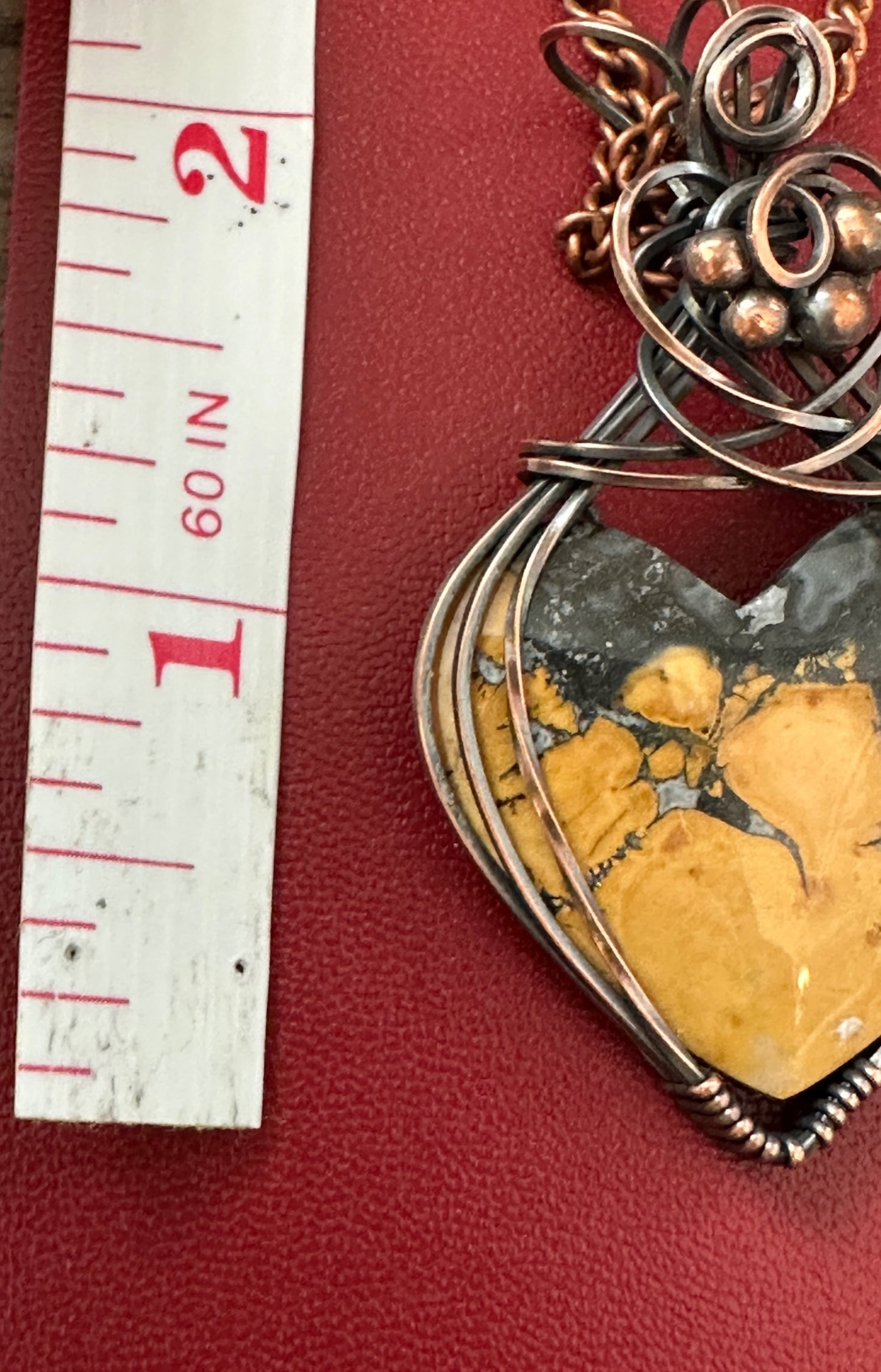Mookaite Jasper Heart Shaped Pendant