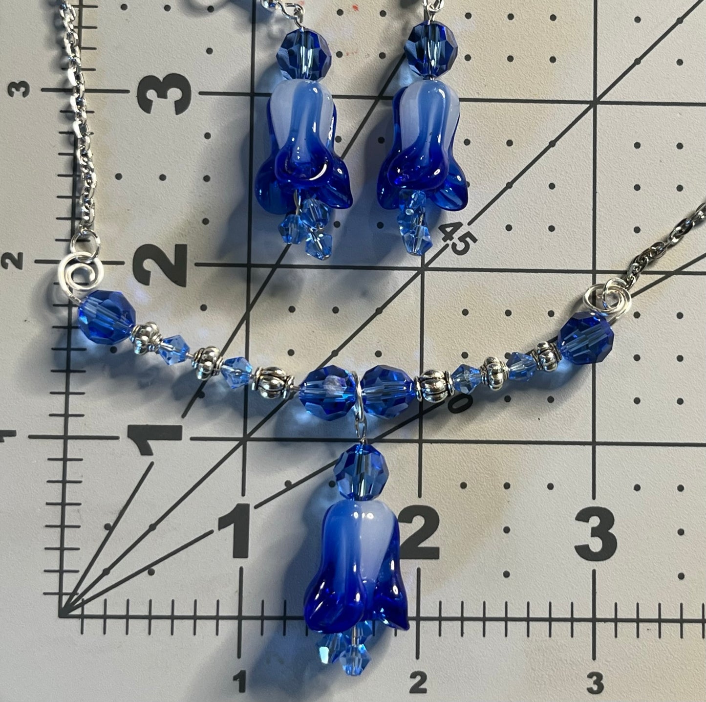Bluebell Necklace and Earring Set | Handmade Jewelry Set