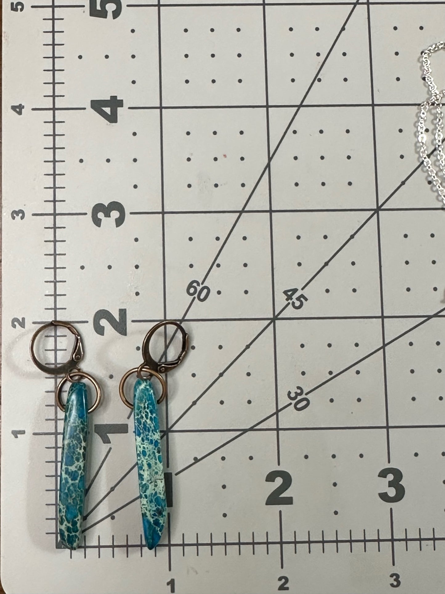 Handmade Turquoise Megnasite Earrings
