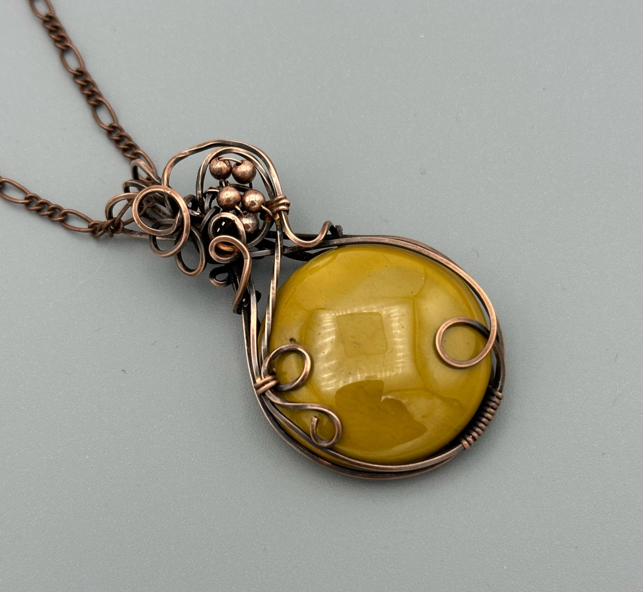 Yellow Mookaite Jasper Wire Wrapped Pendant and Earrings Set retailer