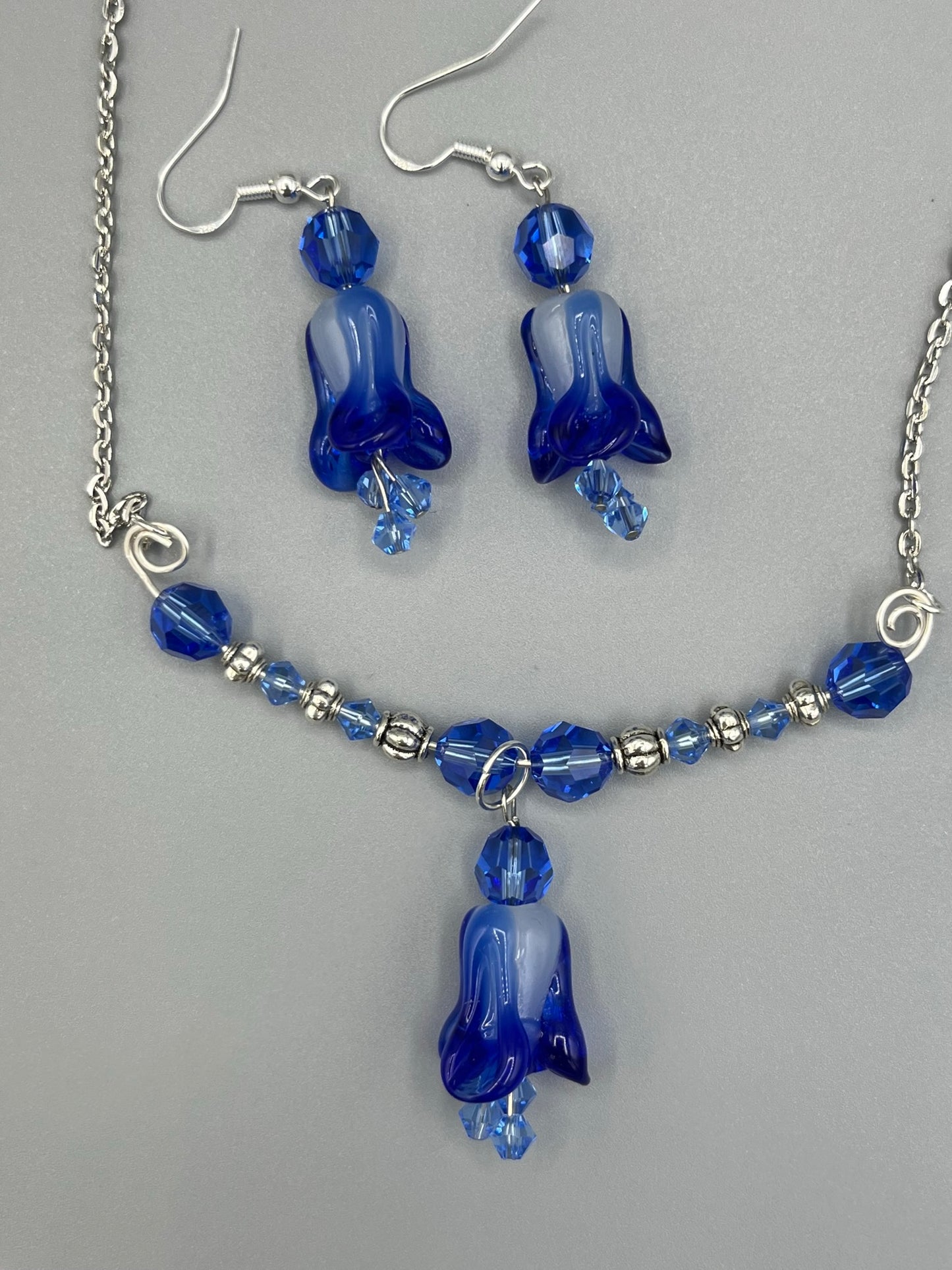 Bluebell Necklace and Earring Set | Handmade Jewelry Set